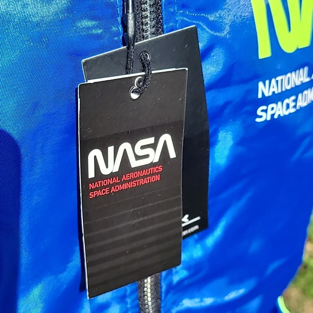 Nasa fullzip Jacket Size Large Blue/Neon Green